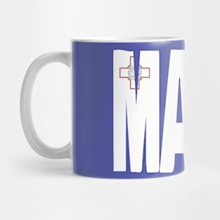 Malta flag stencil Mug